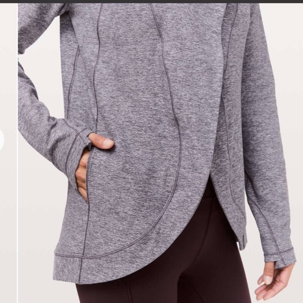 Lululemon Rulu Rally Wrap Heathered Graphite Purple 4 - Picture 5 of 13